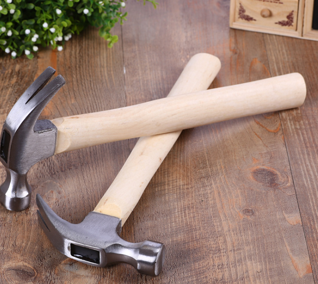 0.5kg Large Wooden-Handle Claw Hammer Home Decoration Hammer Outdoor Life-Saving Hammer Multifunctional Safety Hammer