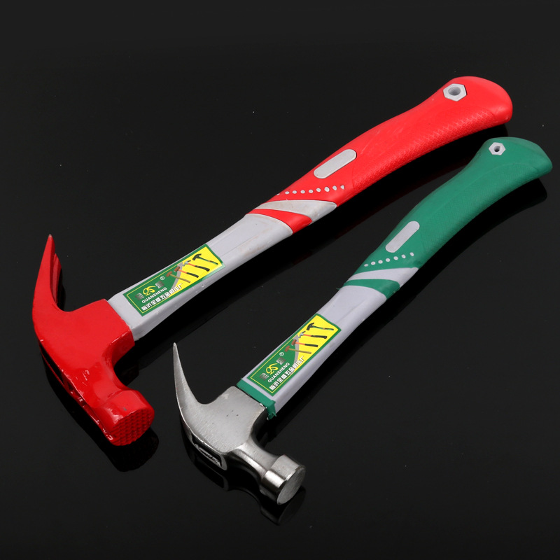 Quansheng Hardware 05 Plastic Handle Nail Suction Nail Hammer Building Claw Hammer Claw Hammer Iron Hammer
