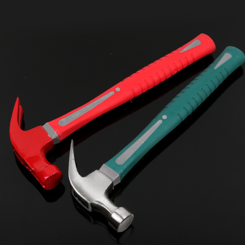 Quansheng Hardware 05 Plastic Handle Nail Suction Nail Hammer Building Claw Hammer Claw Hammer Iron Hammer