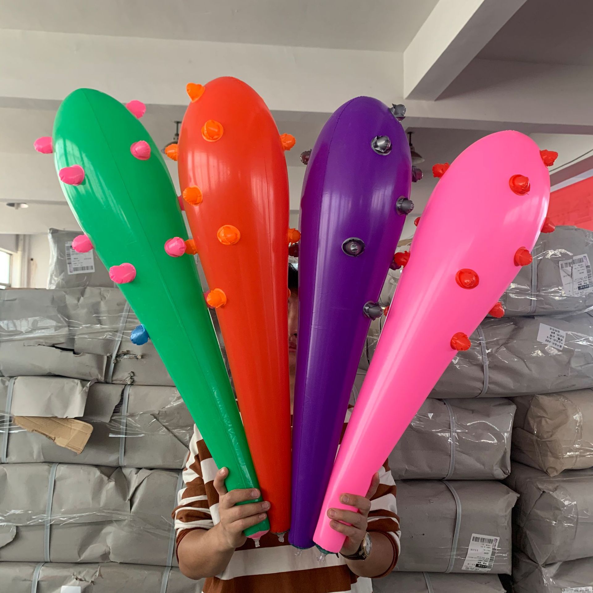 Spot Inflatable PVC Spiked Club 80cm Large Claw Hammer Inflatable Stick Wedding Celebration Decoration Christmas Party Inflatable Props