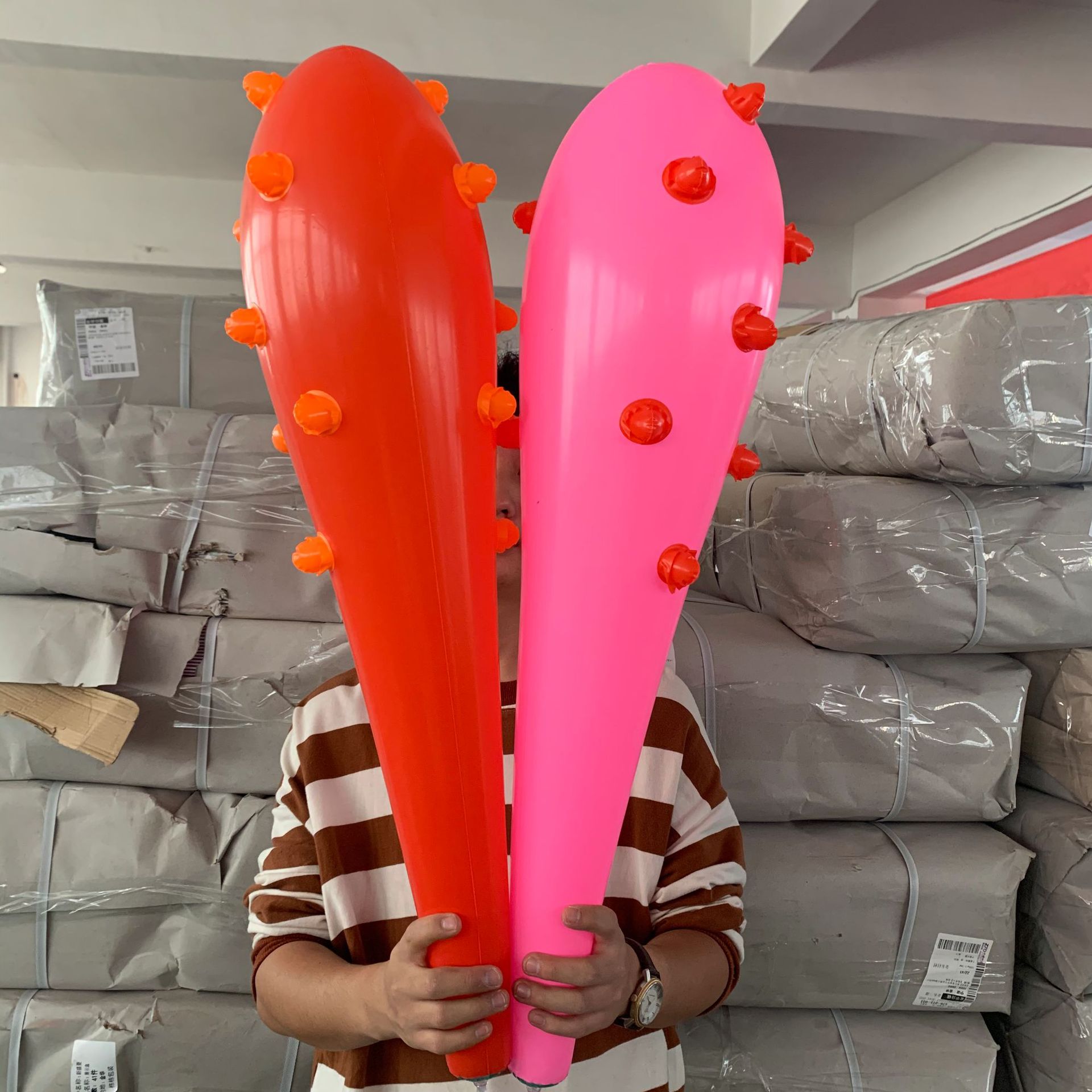 Spot Inflatable PVC Spiked Club 80cm Large Claw Hammer Inflatable Stick Wedding Celebration Decoration Christmas Party Inflatable Props