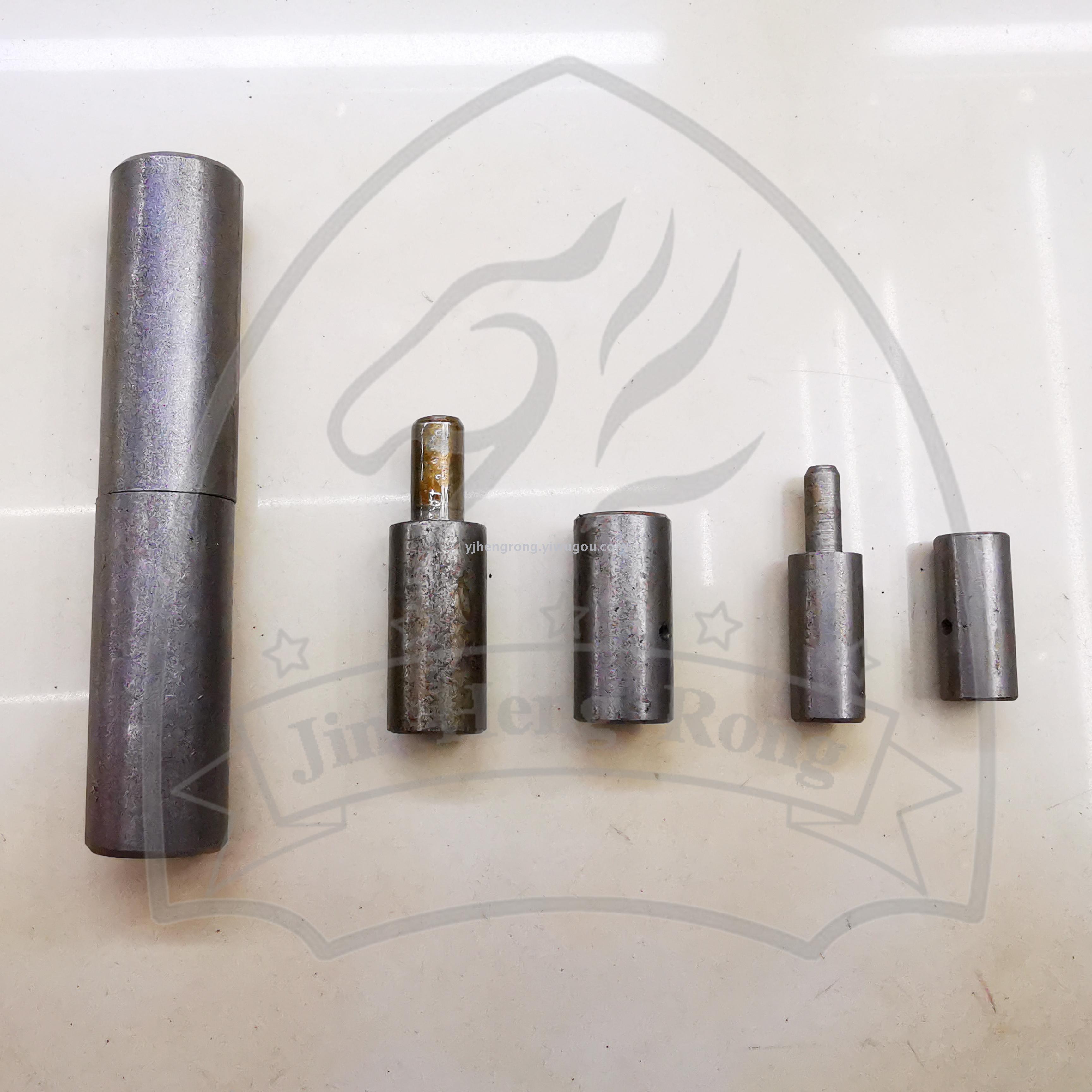 Cylindrical shaft is welded feel to hinge hinge hinge feel hinge is welded to iron shaft feel