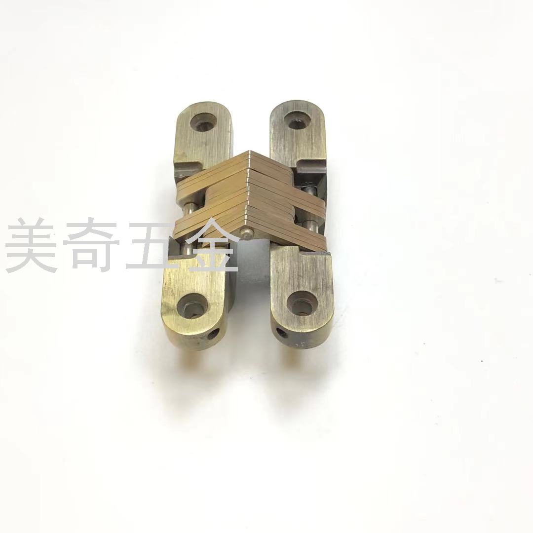 Zinc Alloy Hidden Hidden Cross Middle Hinge Invisible Door Folding Door Cross Hinge Thickened Mute Hidden Hinge