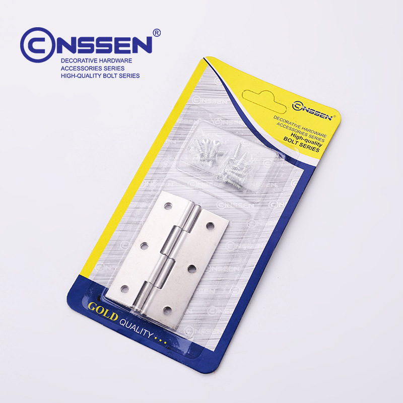 CONSSEN stainless steel hinge suction card blister packaging domestic and foreign supermarkets 2 yuan hardware store distribution hardware