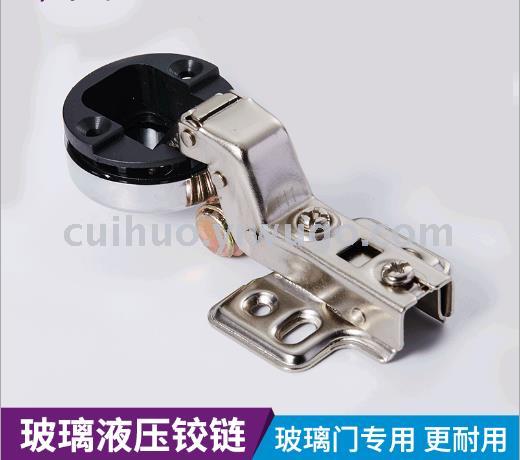 35 Cup Glass Hydraulic Hinge Cabinet Hardware Fixed Door Hinge 26 Cup Buffer Damping Glass Door Hinge