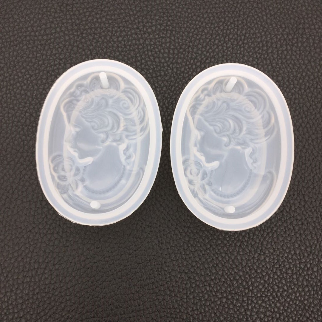DIY crystal drop mold elegant lady hanging mold pendant aromatherapy gypsum expanded stone silicone pendant