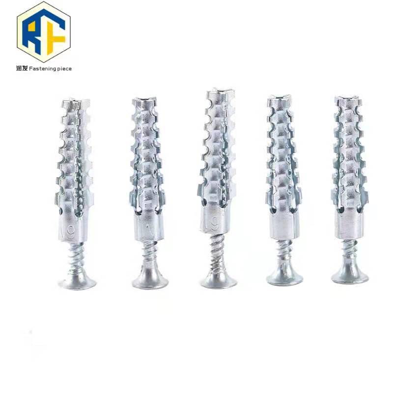 Plastic Expansion Tube Nail Rubber Plug Upgraded Light Iron Expansion Screw Light-Weight Brick Expansion Metal Serrated Expansion Bolt