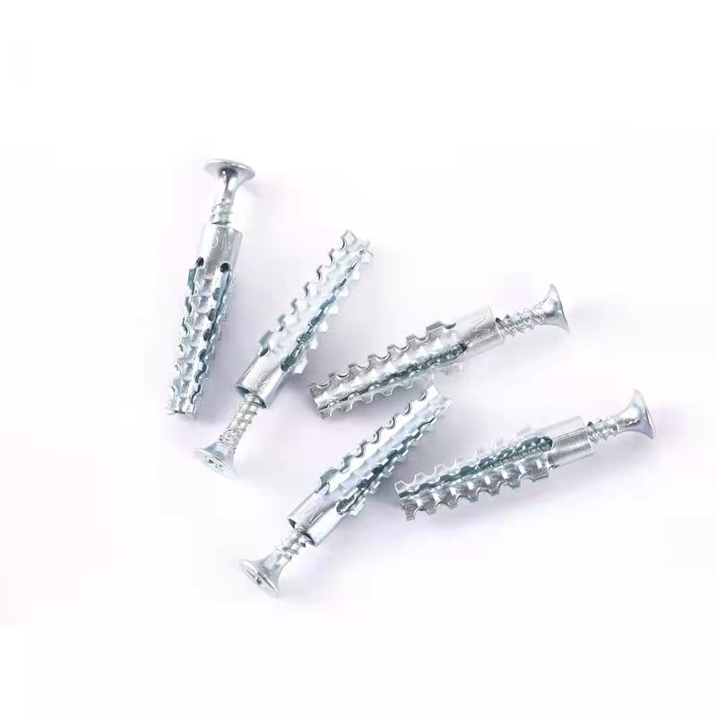 Plastic Expansion Tube Nail Rubber Plug Upgraded Light Iron Expansion Screw Light-Weight Brick Expansion Metal Serrated Expansion Bolt