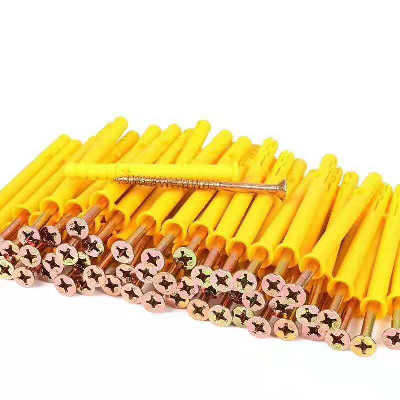 Factory Supply Little Yellow Croaker Rubber Plug Plastic Expansion Nail Anchor Expansion Nail Nylon Expansion Bolt Screw Wholesale