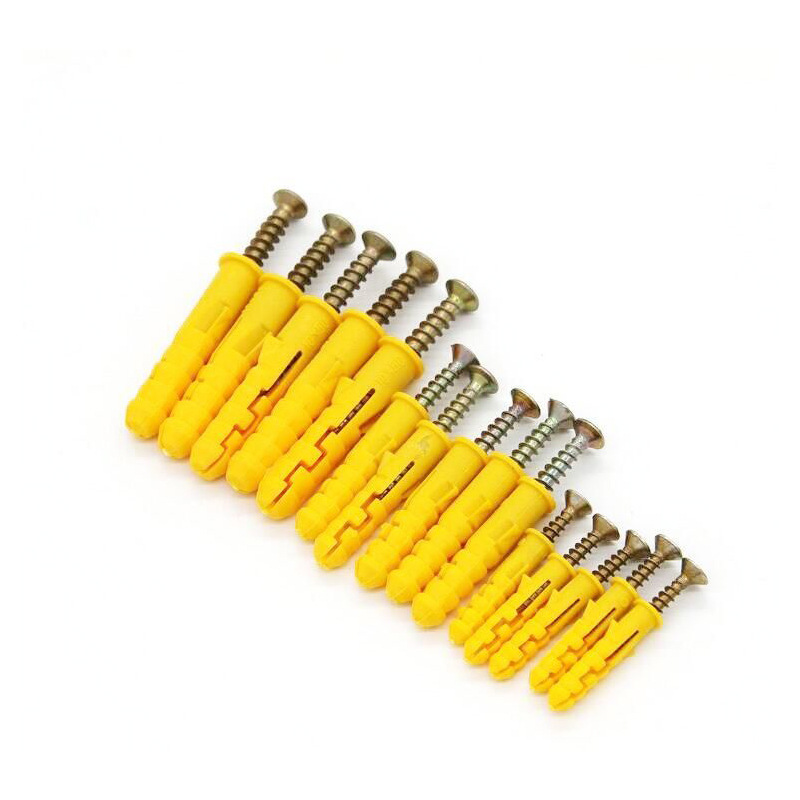 Factory Supply Little Yellow Croaker Rubber Plug Plastic Expansion Nail Anchor Expansion Nail Nylon Expansion Bolt Screw Wholesale