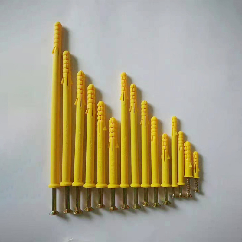 Factory Supply Little Yellow Croaker Rubber Plug Plastic Expansion Nail Anchor Expansion Nail Nylon Expansion Bolt Screw Wholesale