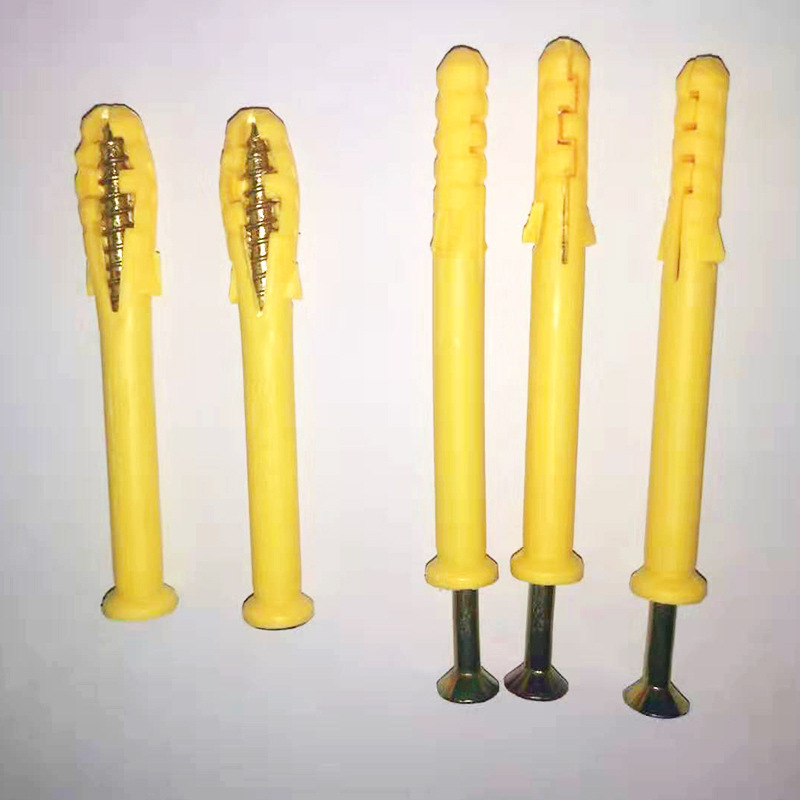 Factory Supply Little Yellow Croaker Rubber Plug Plastic Expansion Nail Anchor Expansion Nail Nylon Expansion Bolt Screw Wholesale