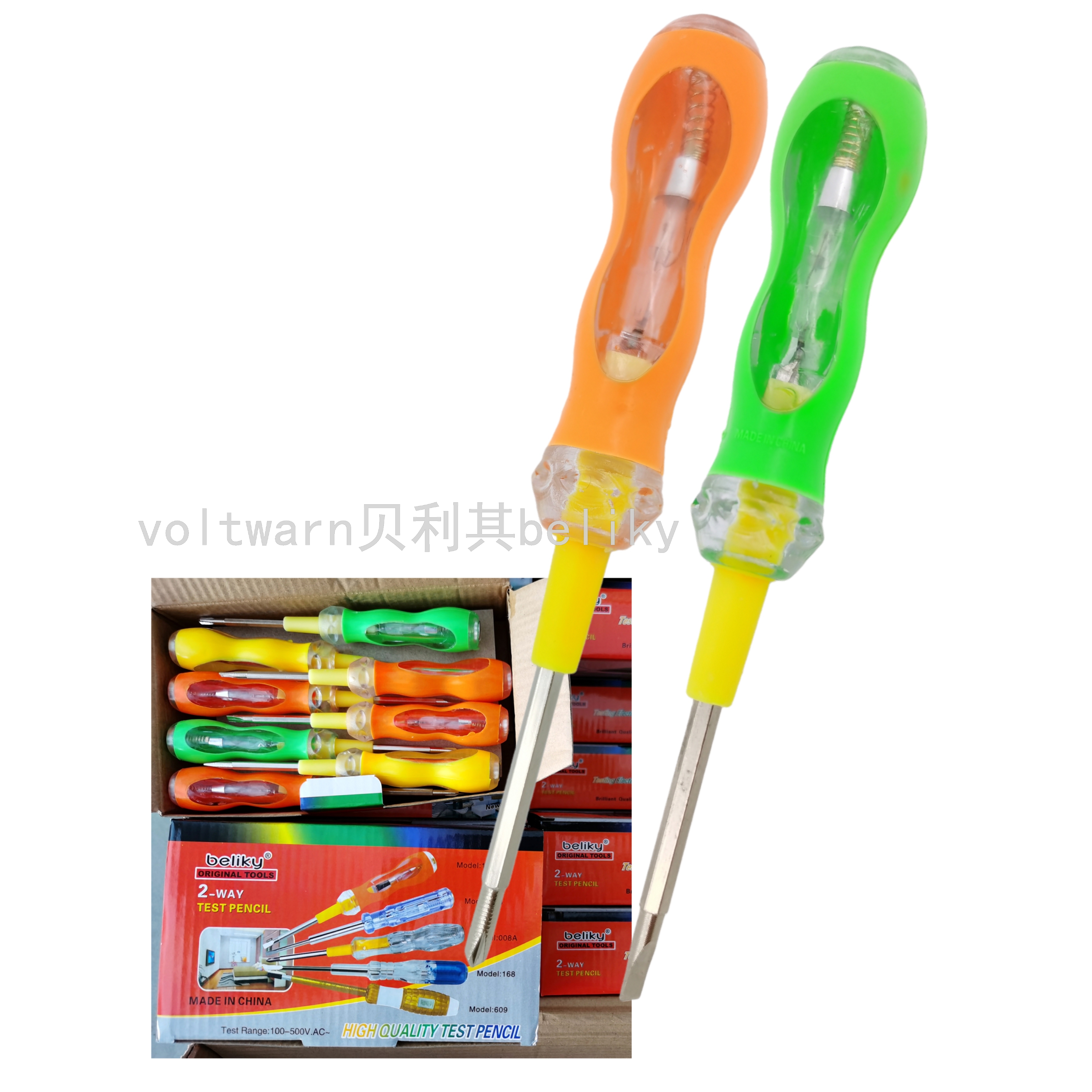 Beliky Peanut Handle AC Test Pen Electrician Screwdriver Test Pencil AC-Tester Screwdriver Tester