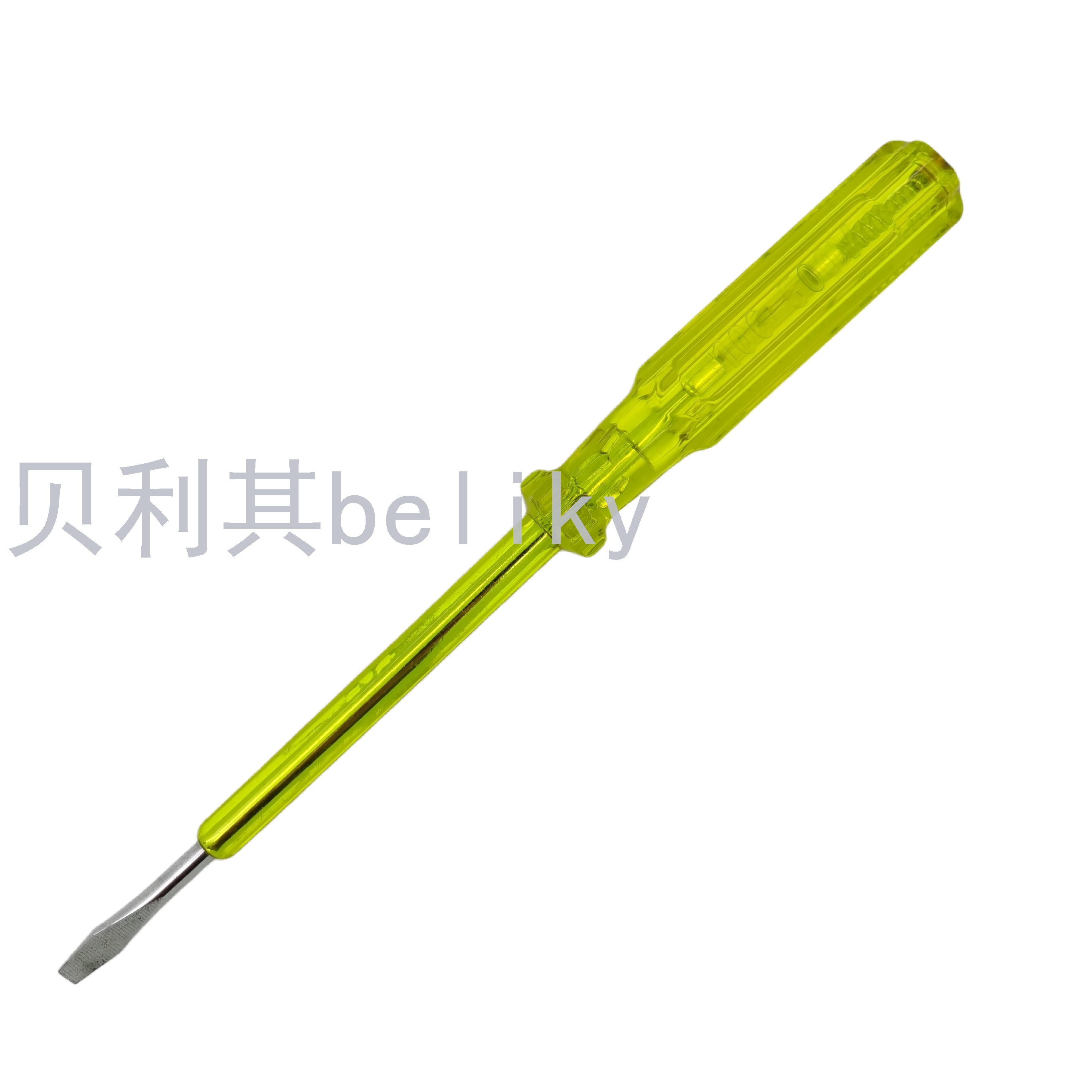 beliky 19CM big yellow copper cap steel batch transparent test pencil screwdriver (AS material)