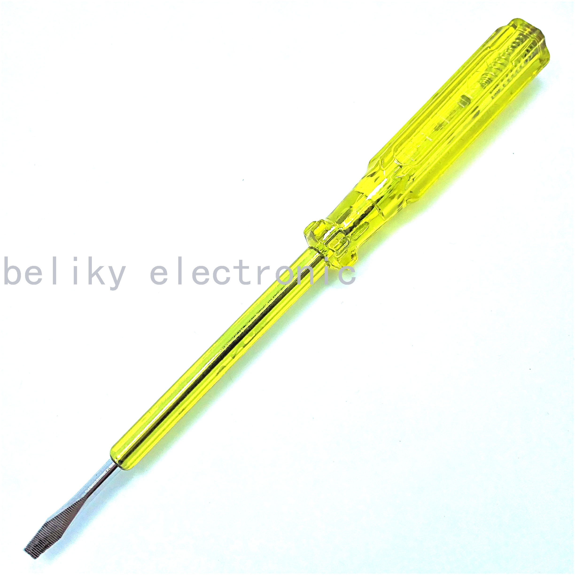 beliky 19CM big yellow copper cap steel batch transparent test pencil screwdriver (AS material)