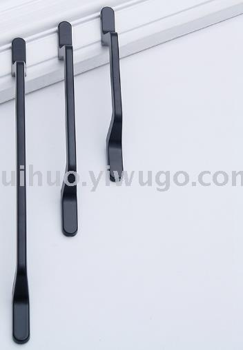 Matte Black Aluminum Alloy Handle American Cupboard Handle Wardrobe Cabinet Door Handle Furniture Hardware Handle