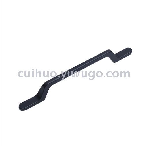 Matte Black Aluminum Alloy Handle American Cupboard Handle Wardrobe Cabinet Door Handle Furniture Hardware Handle