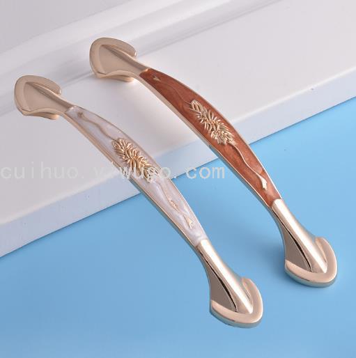 Direct Selling Zinc Alloy Cabinet Door Handle Solid Shell White Retro Bronze Simple Modern Hidden Handle