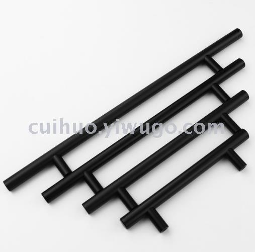 Home Direct Sales Solid Alloyed Aluminium Cabinet Door Handle Modern Minimalist Black Cabinet Wardrobe Drawer Furniture Handle