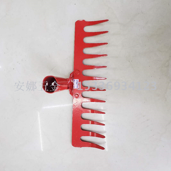 Rake garden rake leaves rake iron rake button tooth rake grass rake hardware tools garden tools nine teeth ten teeth
