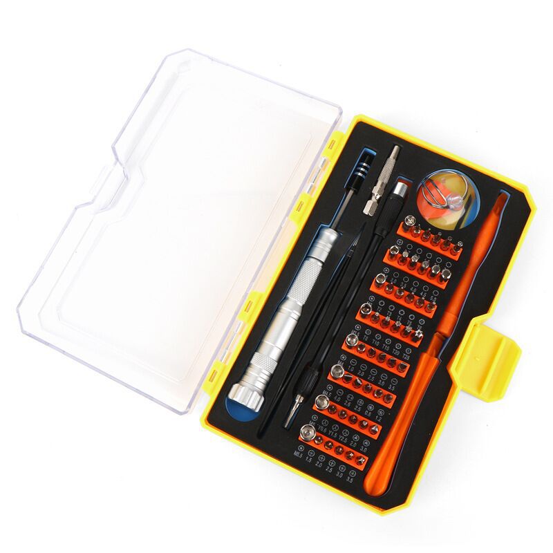 Aluminium Alloy Handle Mobile Phone Clock with Screwdriver Repair Hardware Tools 52-in-1 Multi-Function Screwdriver Set