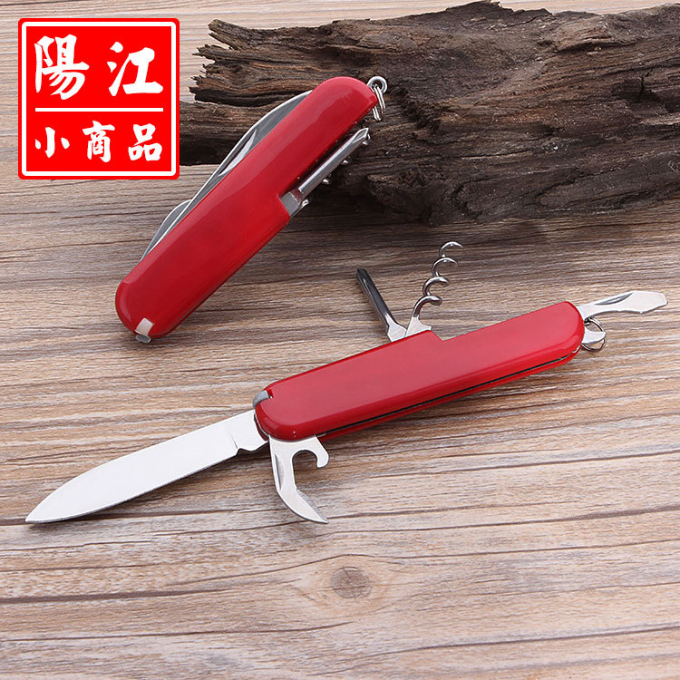 Currently Available 5-Open Multi-Functional Swiss Army Knife Stainless Steel Gift Folding Knife Outdoor Tool Gift Knife