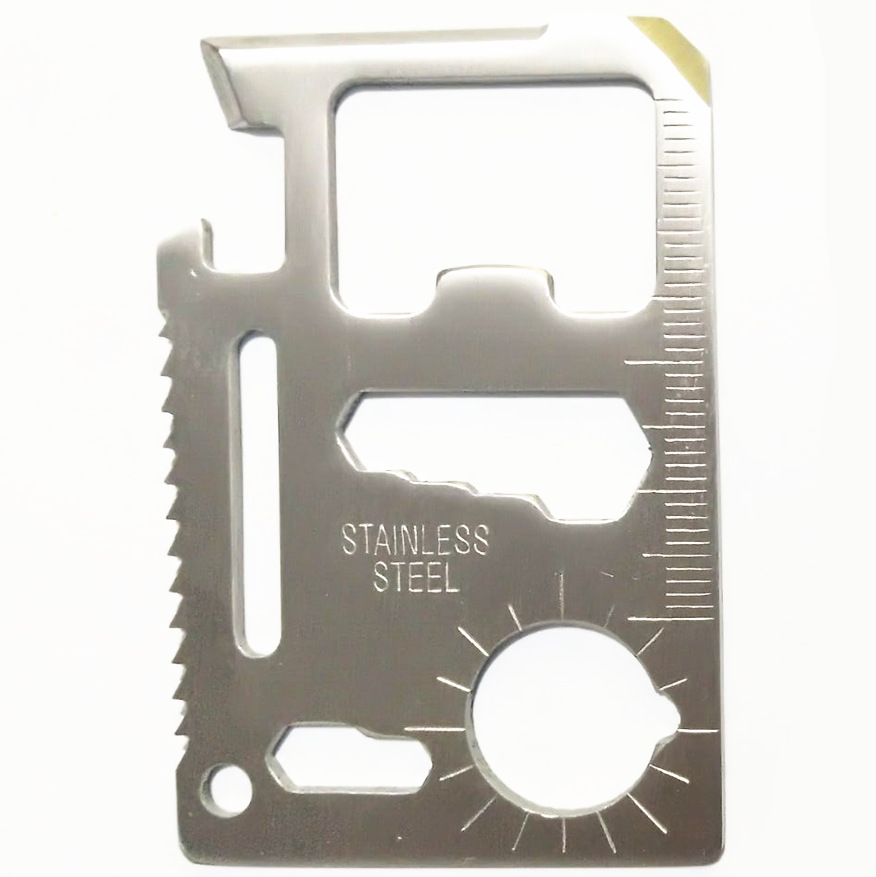Large Creative Outdoor Camping Tool Card 11 Kinds of Multi-Function Swiss Saber Card Saber Card Knife Life Card