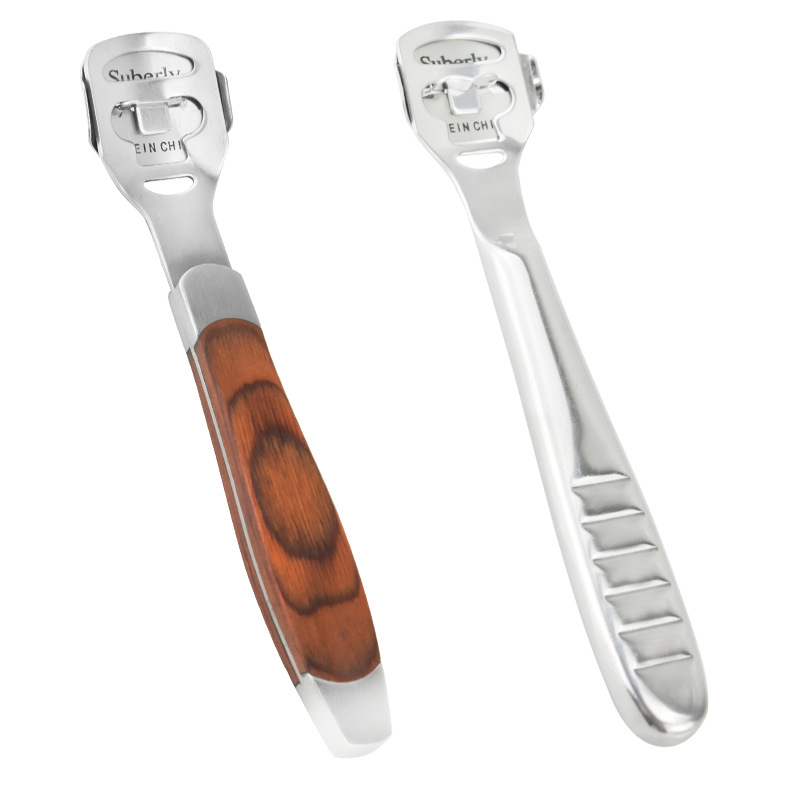 Grinder Stainless Steel Peeling Planing Foot Scraping Knife Foot Cutting Scissors Pedicure Device Heel Planing Set Tool