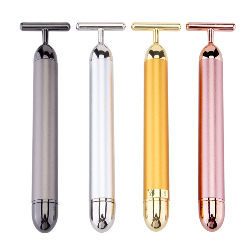 Factory Wholesale 24K Gold Beauty Bar T-Shaped Electric Gold Beauty Face Slimming Tool Face Massage Beauty Instrument