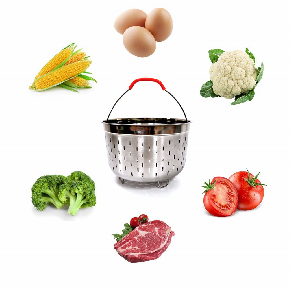 Amazon Electric Pressure Cooker Accessories Steamer Set Stainless Steel Steaming Basket Kitchen Tools Rice Cooker Baking Tool