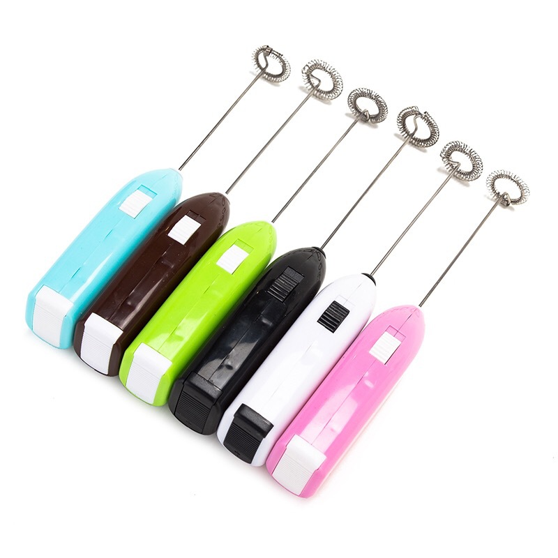 Handheld Lightweight Electric Whisk Household Kitchen Stainless Steel Coffee Milk Tea Juice Blender Baking Tool