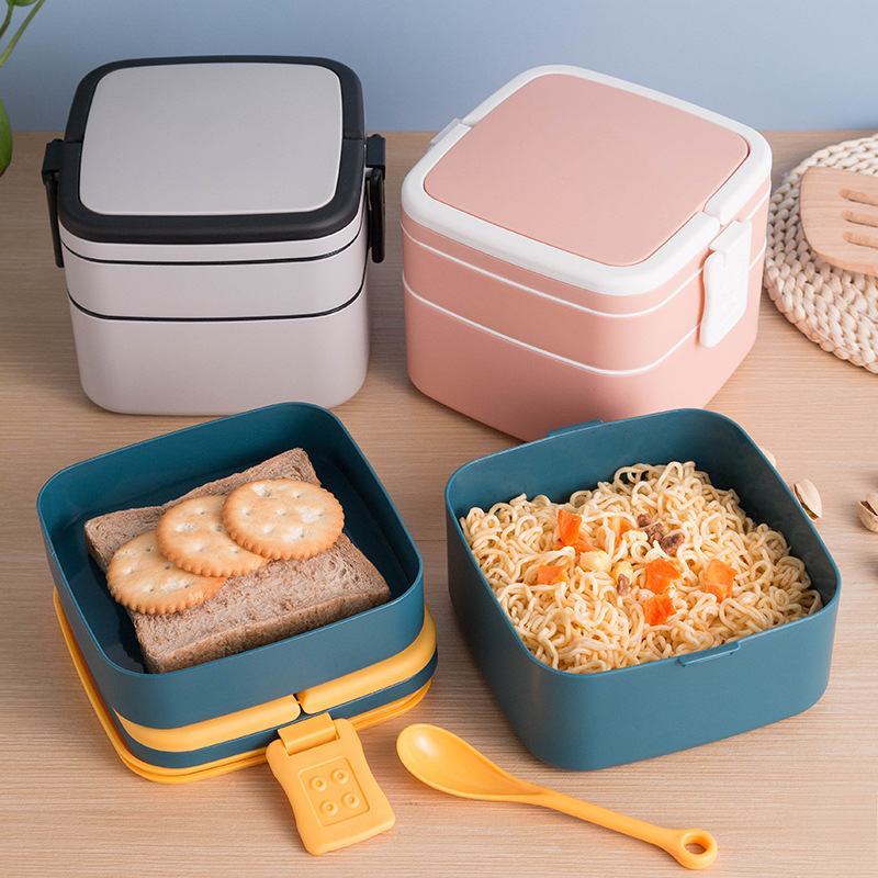 Bento Box Lunch Box Bento Box with Lid Office Worker Japanese Student Lunch Box Fitness Meal Microwave Oven Heating