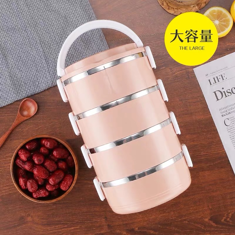 Factory Direct Sales Lunch Box Stainless Steel Insulated Lunch Box Double Deck and Multi-Layer Student Bento Box Gift Wholesale Custom Logo