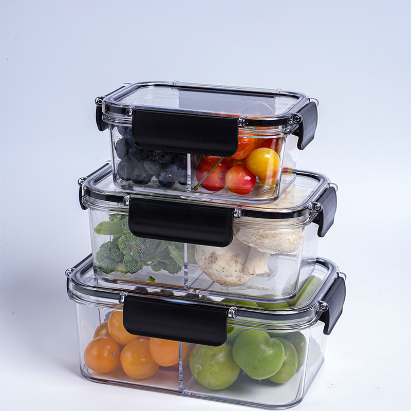 Yimijia Refrigerator Storage Box Can Be Divided into Large, Medium and Small Transparent Bento Box