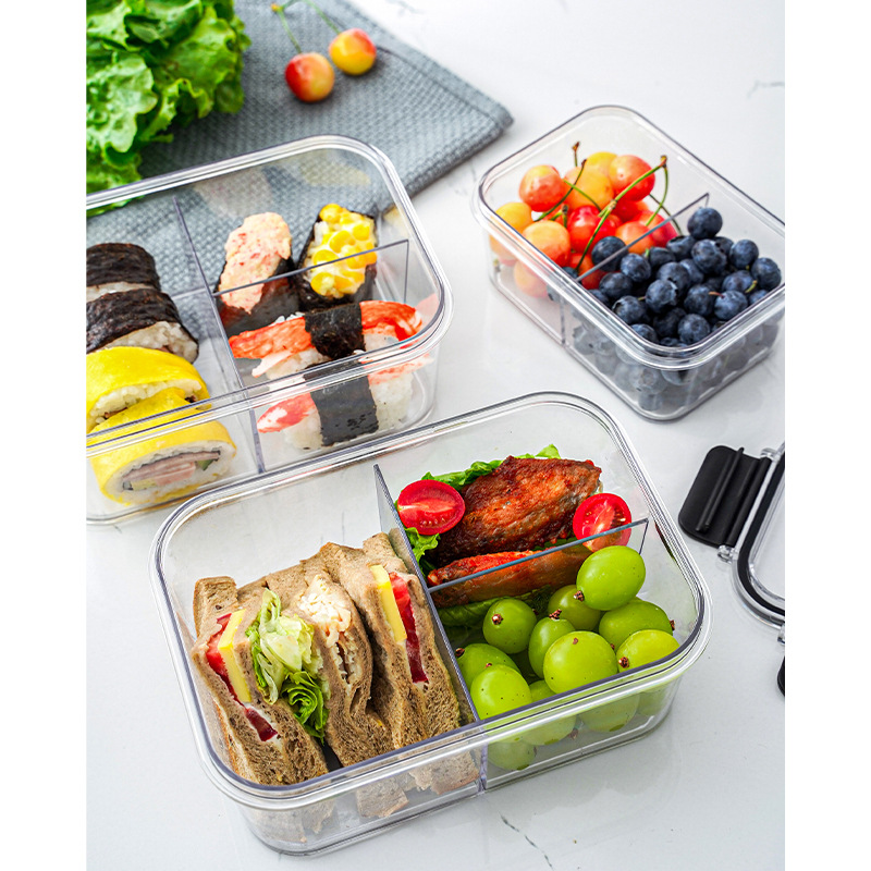 Yimijia Refrigerator Storage Box Can Be Divided into Large, Medium and Small Transparent Bento Box