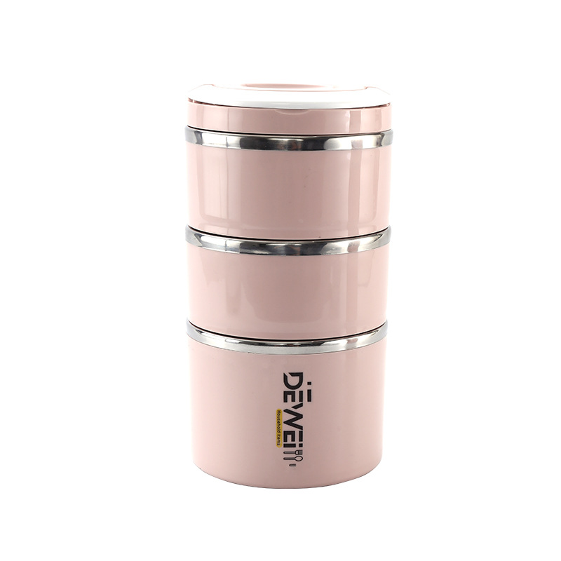 Box Bucket ThreeLayer Microwaveable SelfHeating MultiLayer Lunch Box Stainless Steel DoubleLayer Partition Bento Box