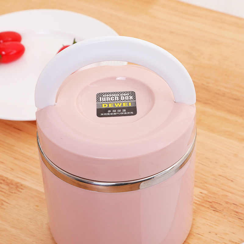Box Bucket ThreeLayer Microwaveable SelfHeating MultiLayer Lunch Box Stainless Steel DoubleLayer Partition Bento Box