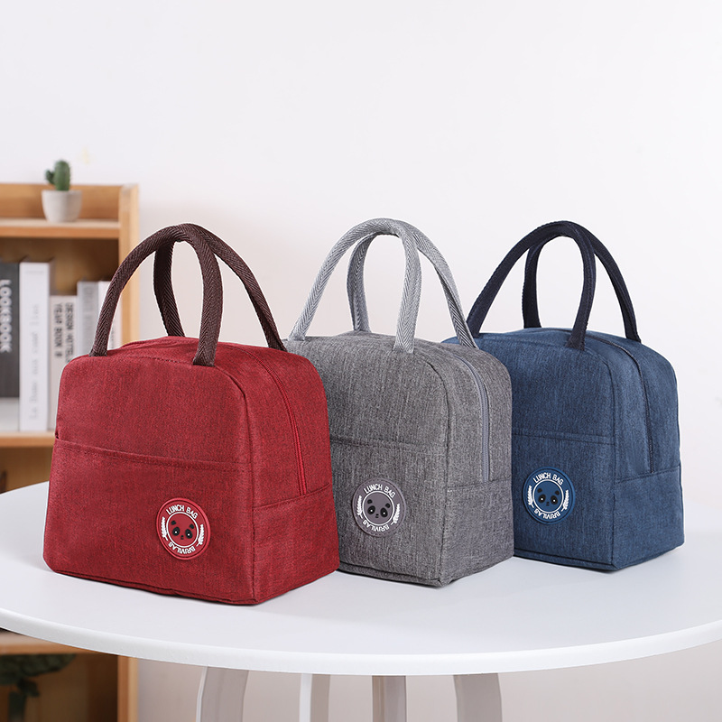 Cationic Oxford cloth aluminum foil lunch box bag bento bag can be carried with rice lunch bag hands to thicken