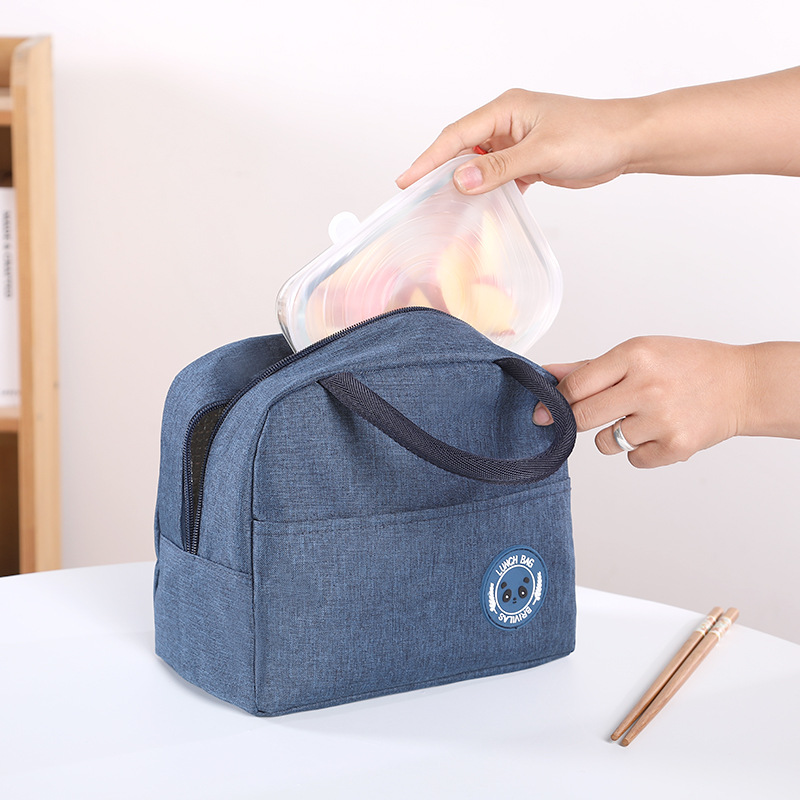 Cationic Oxford cloth aluminum foil lunch box bag bento bag can be carried with rice lunch bag hands to thicken