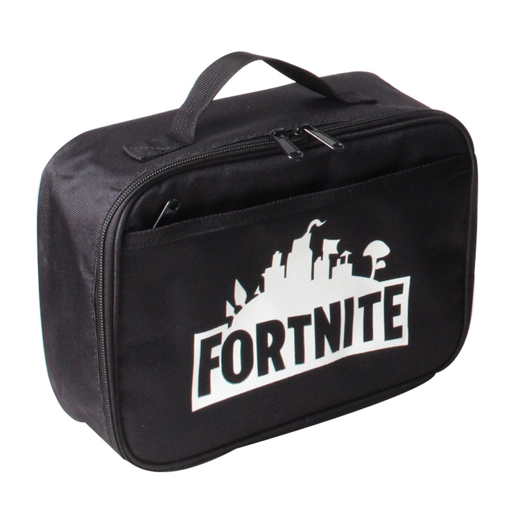 Student Fashion Fortnite Luminous Lunch Box Bag Chinese Square Children&#039;s Bento Heat Bag for Lunch Portable
