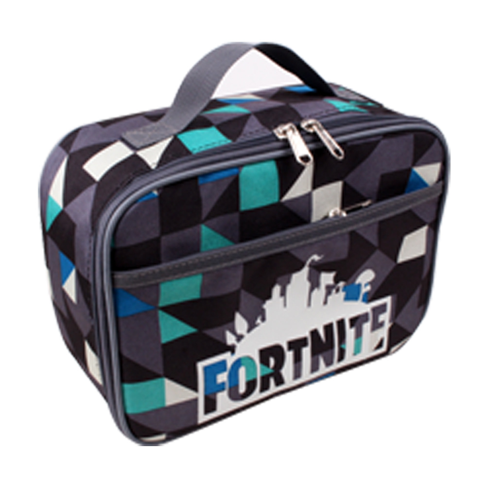 Student Fashion Fortnite Luminous Lunch Box Bag Chinese Square Children&#039;s Bento Heat Bag for Lunch Portable
