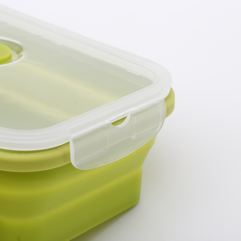 Set Silicone Folding Lunch Box Microwave Oven Silicone Bento Box Preservation Children&#039;s Lunch Box Creative Custom Set