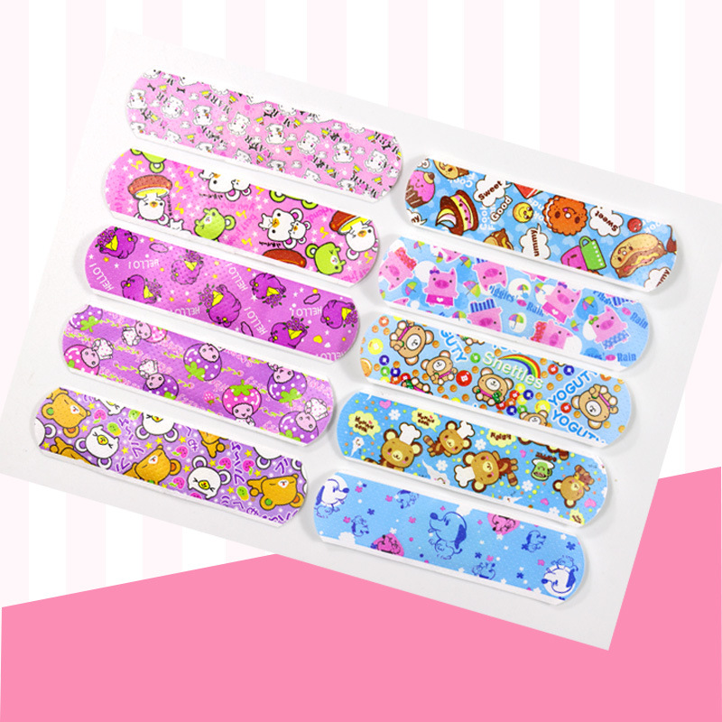 Cartoon Band-Aid Lovely girl Korea breathable as or even loss-static bandaid anti-grind foot Stick Children Medical 120