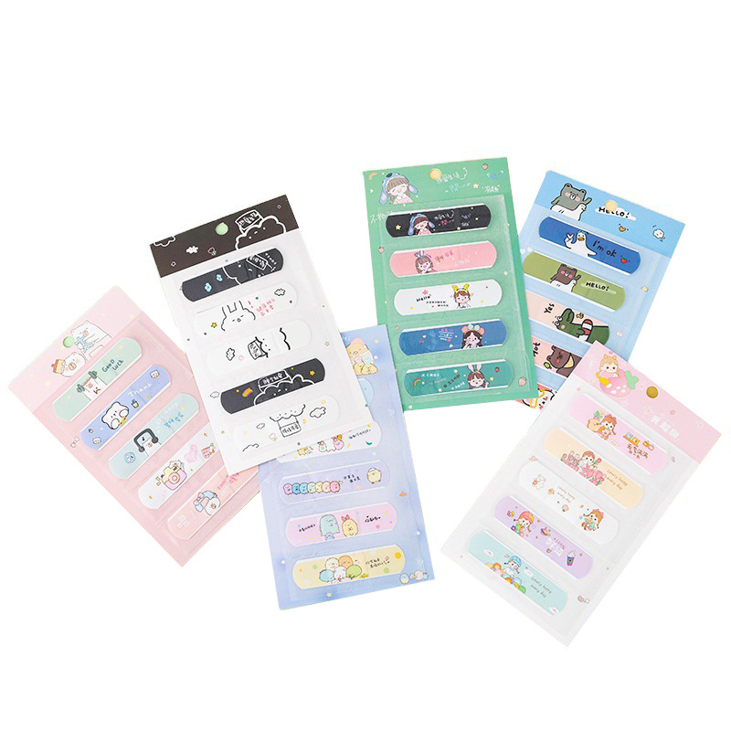 Red Cartoon Animal Band-Aid 5 Pieces in Bags Student Cute Q Version Decorative Sticker PE Beauty Stickers OK Bandage