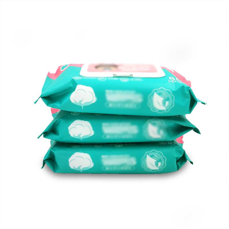 Household Baby Hand and Mouth Wipes Student Dormitory Hand Cleaning Wipe 80 Pumping Wet Tissue with Lid Wholesale
