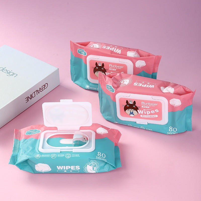 Wholesale 80 Wipes Baby Hand And Mouth Wipes Factory Self-Selling E-Commerce Wet Wipe