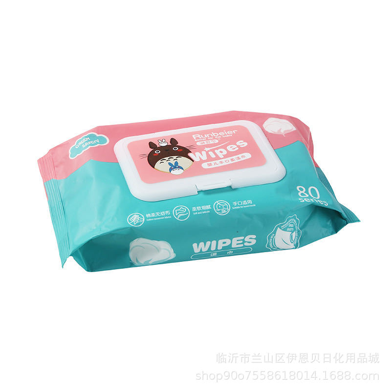 Wholesale 80 Wipes Baby Hand And Mouth Wipes Factory Self-Selling E-Commerce Wet Wipe
