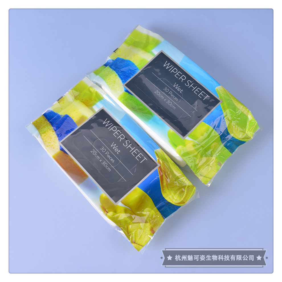 30pcs Wipe Kitchen Living Room Bathroom Cleaning Oil Removing and Decontamination Wipes Wet Tissue Shoe Polishing