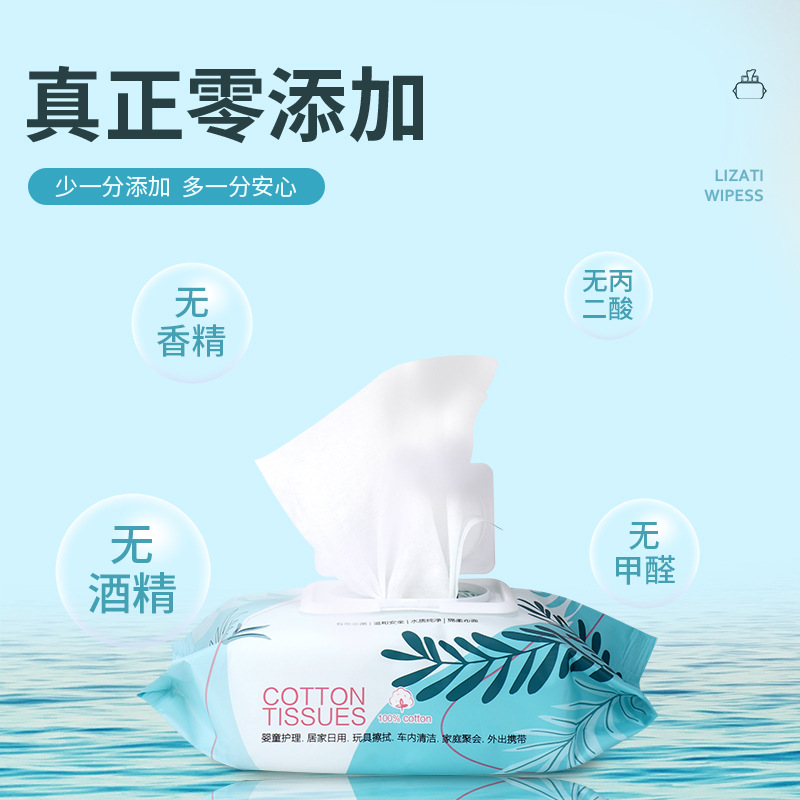 Wet Wipe  Hand and Mouth Wipes 80 Pumping Children Baby Wet Tissue with Lid Portable Family Pack Wet Tissue