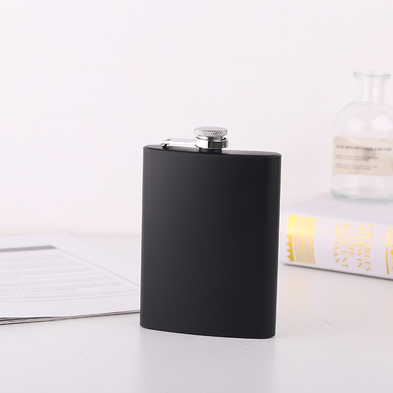Steel Wine Pot Spray Paint Matte Black 5 to 8 Oz Stainless Steel Portable Square Wine Pot Outdoor Portable Wine Set
